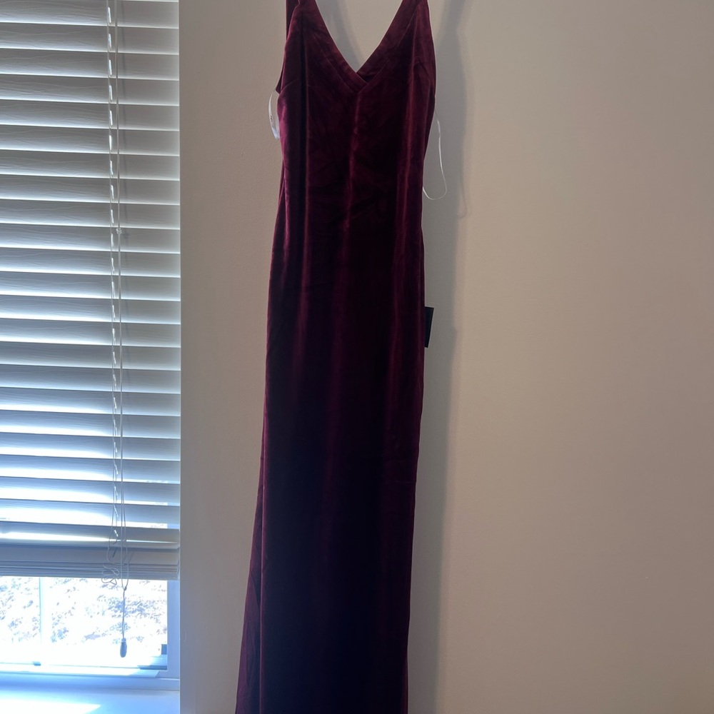 Elegant Burgundy Evening Gown